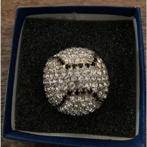 Rhinestone baseball/softball Brooch